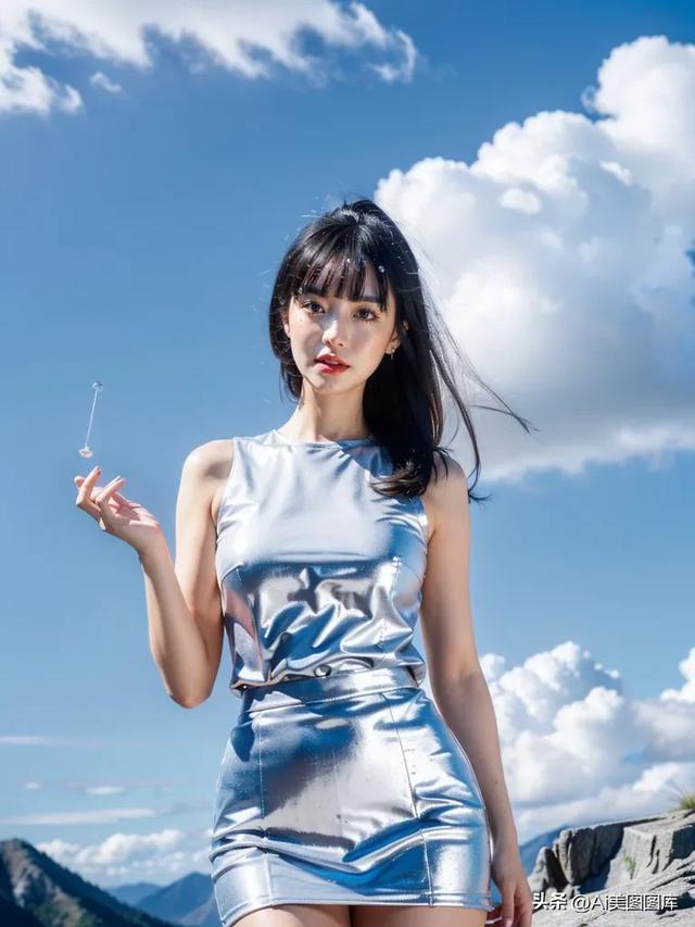 绝美女神配美丽风景