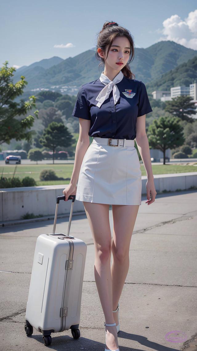 神仙颜值空姐穿上制服，迷人魅力令人着迷！