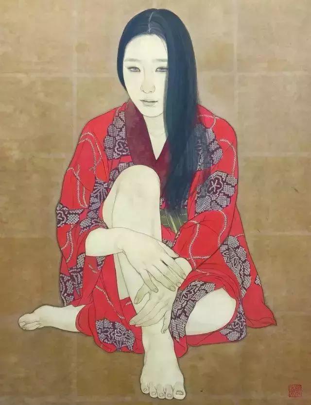 美女画家的人体绘画艺术，独具特色