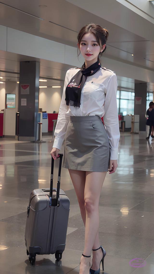 神仙颜值空姐穿上制服，迷人魅力令人着迷！