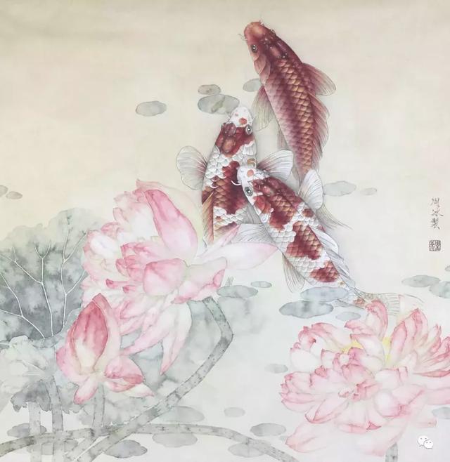 画吧｜没骨工笔画美女画家——周冰