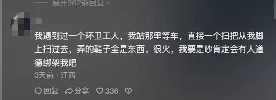 美女当街飞踢环卫工后续，被刑拘、罚300元，曾扬言见一次打一次