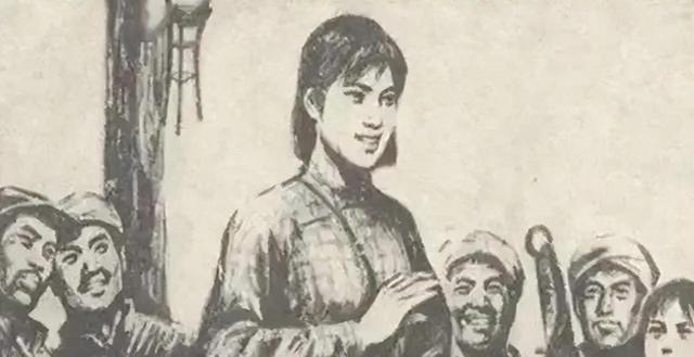 红军的美女老师，看她县城人潮汹涌，她一生有过两个男人