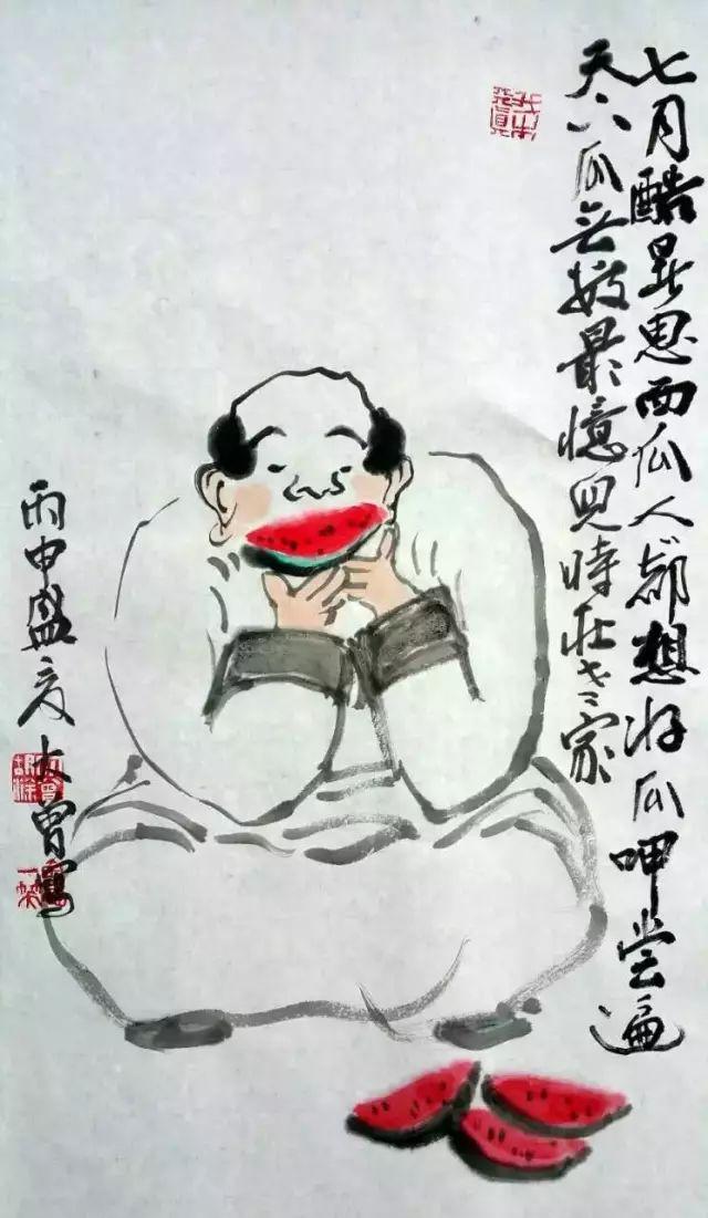 大曾画画：高温酷暑夏日长，坦胸露怀图清凉，美女撞见休要怪，老夫岂敢耍流氓