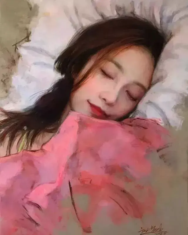 90后美女油画家用精湛的技术绘制出了绝美的人体绘画！