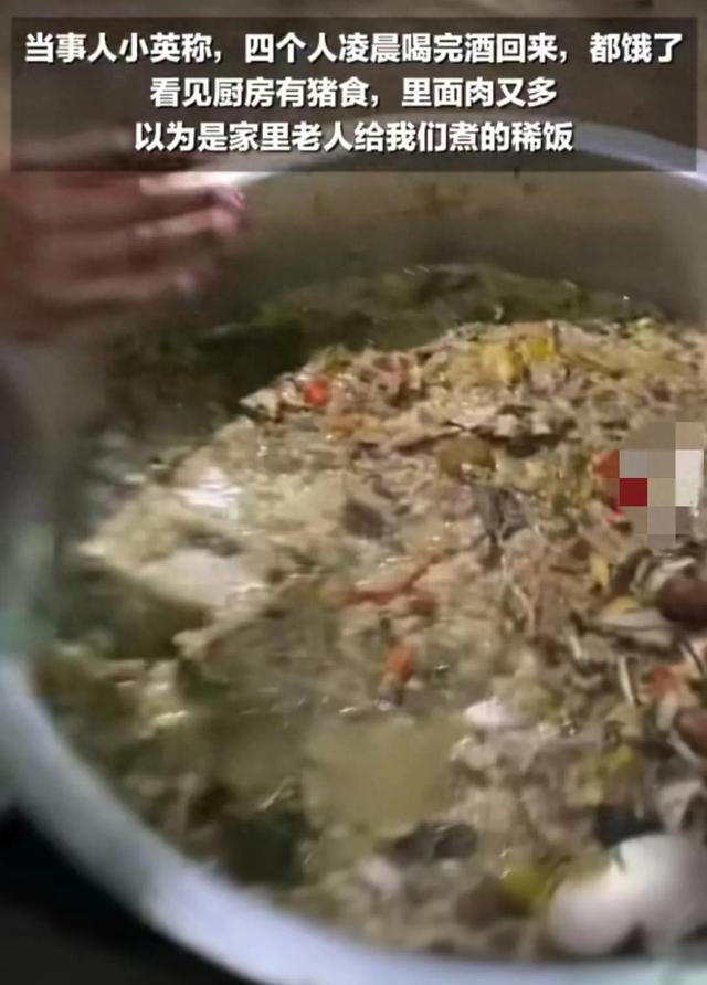 美女酒后误吃猪食，猪：你真是饿了