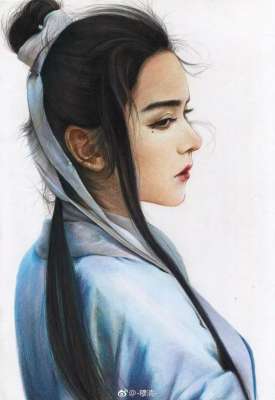 彩铅画古装美女(高冷古装小姐姐彩铅画，你心动了吗？)