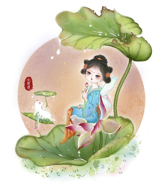 灵动的古风美女插画，实在太美了