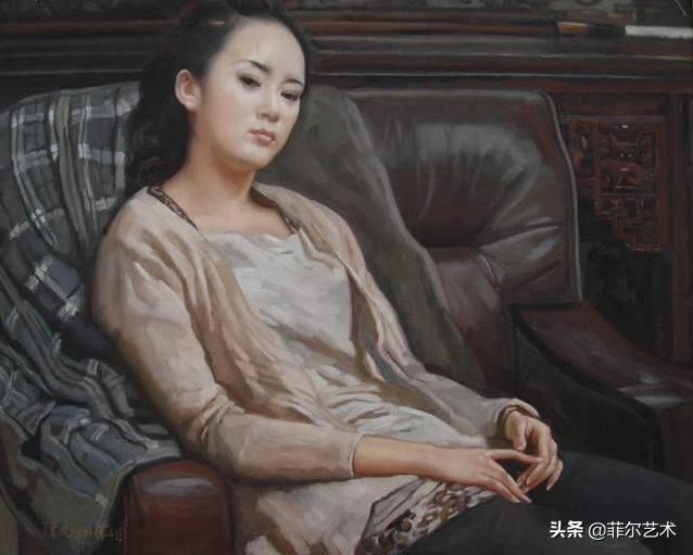 靳尚谊先生高徒，艺术家陈明女性人体油画作品，太逼真了