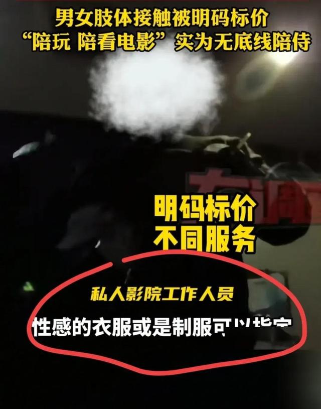 长沙私人影院惊现小姐姐陪看服务，只要加钱就可以亲嘴、摸胸！